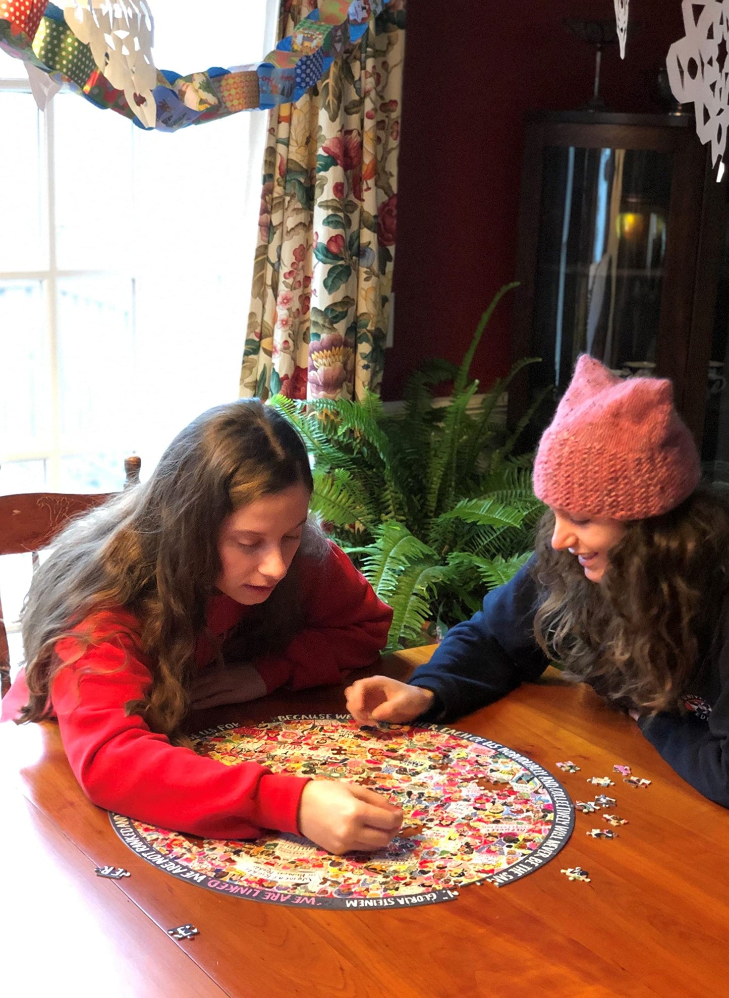 Eeboo: Piece And Love Women March! 500 Piece Round Circle Jigsaw Puzzle, Puzzle For Adults And Families, Glossy, Sturdy Pieces And Minimal Puzzle Dust
