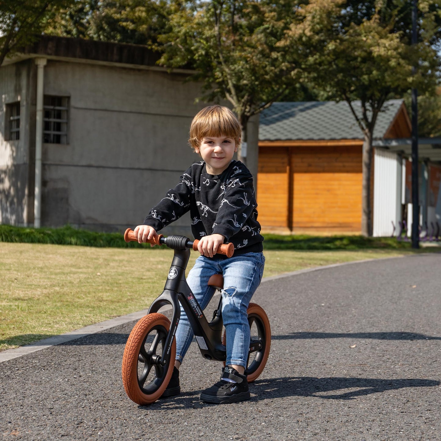 Kong Ming Car Toddler Balance Bike 2 Year Old, 12 Inch Balance Bicycle For Kids 24 Months To 6 Years, Push Bicycle With Footrest