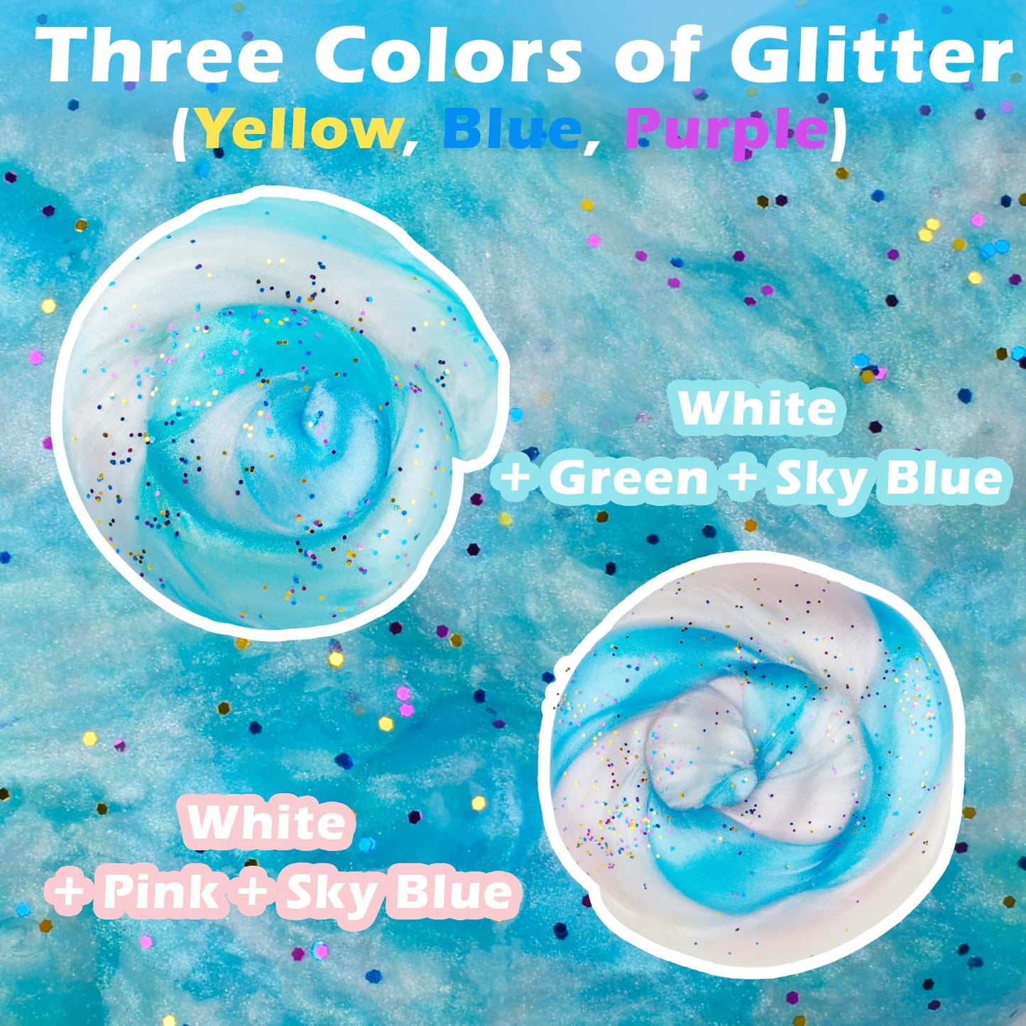 Generic 24 Pack Blue Mini Galaxy Slime, Super Soft & Stretchy Stress Relief Putty Toys, Classroom Reward, Christmas Stocking Stuffers, Girls And Boys Slime Party Favors