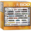 EuroGraphics 500-Piece History of Trains Puzzle, Multi-Color, Cardboard, Model 8500-0251