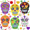 Fennoral 12 Pack Day Of The Dead Craft Kits For Kids Make You Own Skull Foam Stickers Ornament Diy Arts And Crafts For Girls Boy