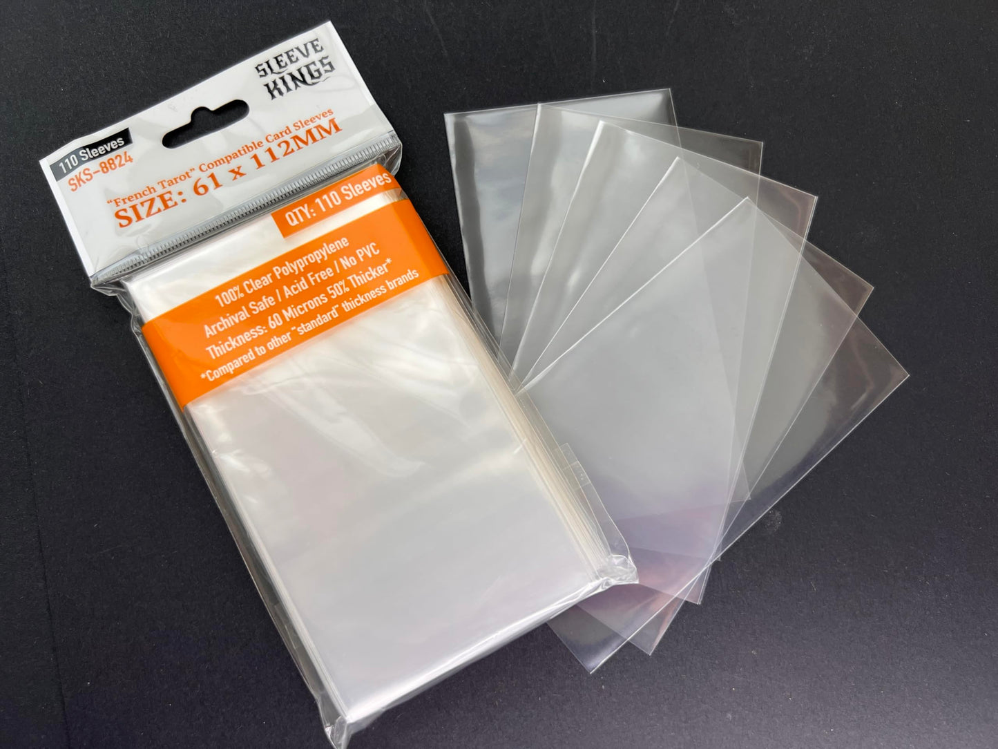 Sleeve Kings ''French Tarot'' Sleeves 61 X 112 Mm (10X110 Pack, 1100 Sleeves)