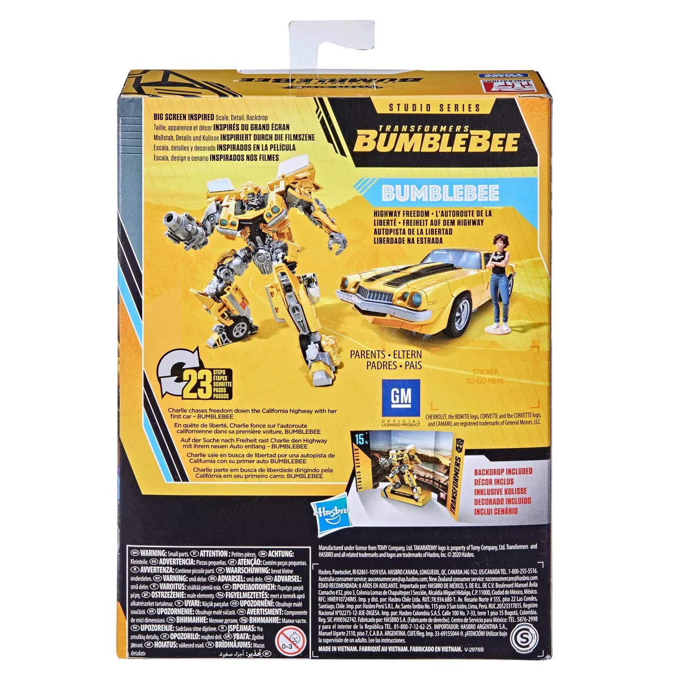 Transformers 2021 Buzzworthy Bumblebee Studio Series #15Bb Deluxe Classic Camaro Bumblebee With Charlie Figure