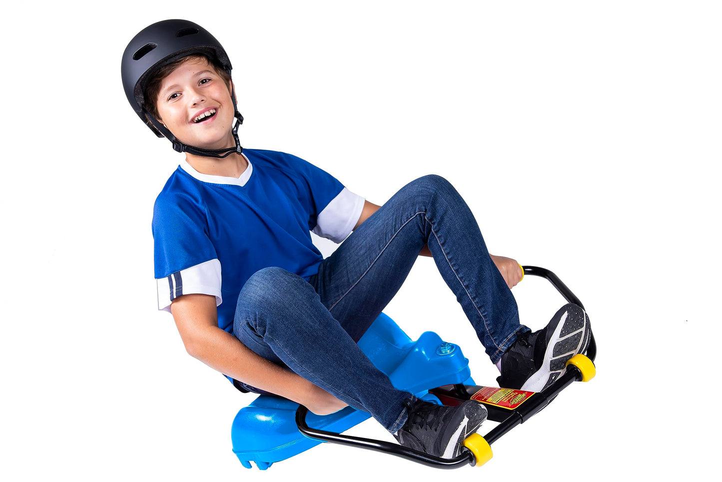 Deluxe Roller Racer; Our Best Sit-Skate Scooter ~ An Ingenious Innovation; Race And Roll, Zig And Zag, Twist And Turn Indoors And Out Without Batteries Or Pedals (Blue)