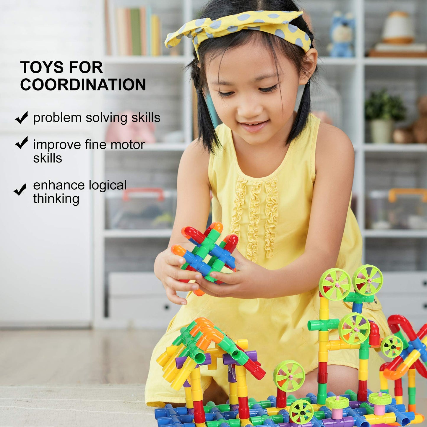 Kakatimes Stem Building Blocks Toy For Kids, Educational Toddlers Preschool Brain Toy Kit, Constructions Toys For 3 4 5 6 7 8 Years Age Boys And Girls–Creativity Kids Materials Toys
