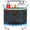 Pelnuies 60 Trampoline for Kids with Safety Net, 440lbs Indoor & Outdoor Toddler Trampoline with Swing, Adjustable Gym Bar & Bas