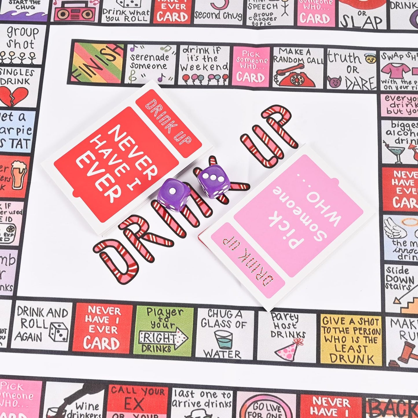 GOLDGE Interactive Party Board Game Mat for Adults & Families - Funny, Easy to Play with 2-8 Players. Perfect for Friends Gathe