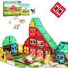 YZHDUXIU Magnetic Tiles Farm Animals for Toddlers Kids Magnetic Blocks Building STEM Toys for 3+ Year Old Boys Girls Montessori Sensory Educational Magnet Tiles Stacking Toy