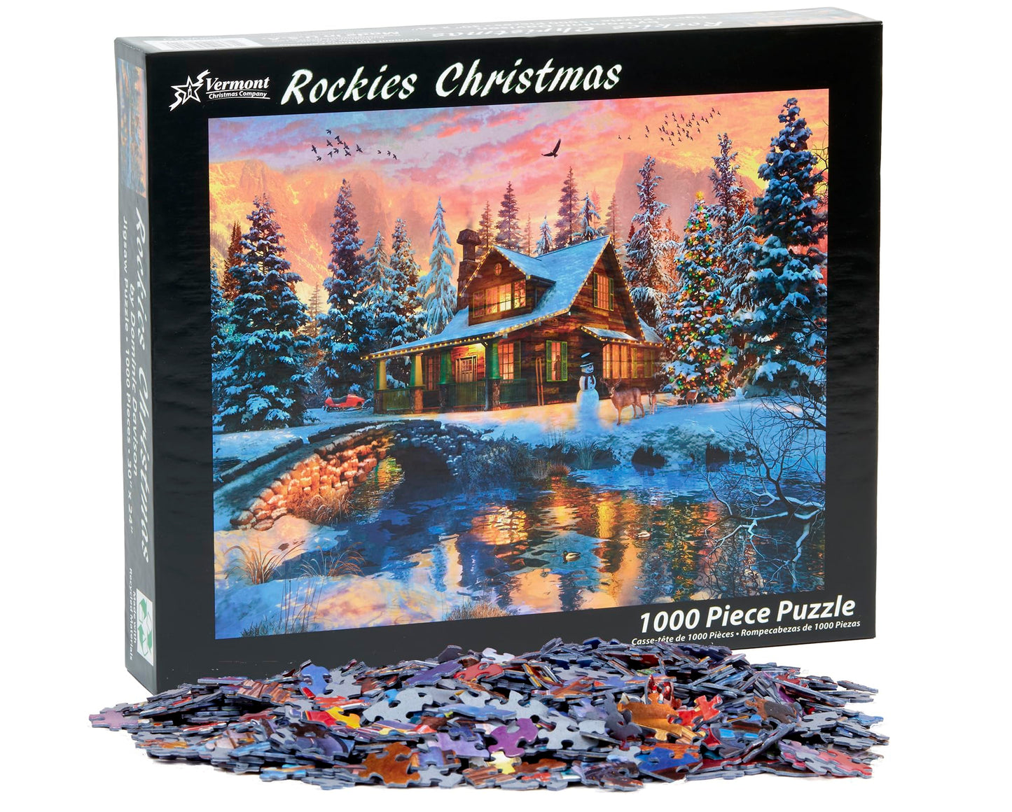 Vermont Christmas Company Rockies Christmas 1000 Piece Copper Puzzle VC1221