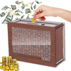 Generic Cash Vault Wooden Savings Box Wooden Money Box With Money Target And Numbers Money Saving Box Savings Challenge Box With