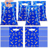Faccito 40 Pcs Video Game Party Favors Bags Blue with Gold Ring Print Themed Goodie Bags Candy Snack Treat Plastic Supplies for