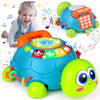 Kwyz Baby Toys 6-12 Months, Musical Turtle Crawling Baby Toys 12-18 Months, Tummy Time Toys With Light & Sound, Infant Toys 0-3