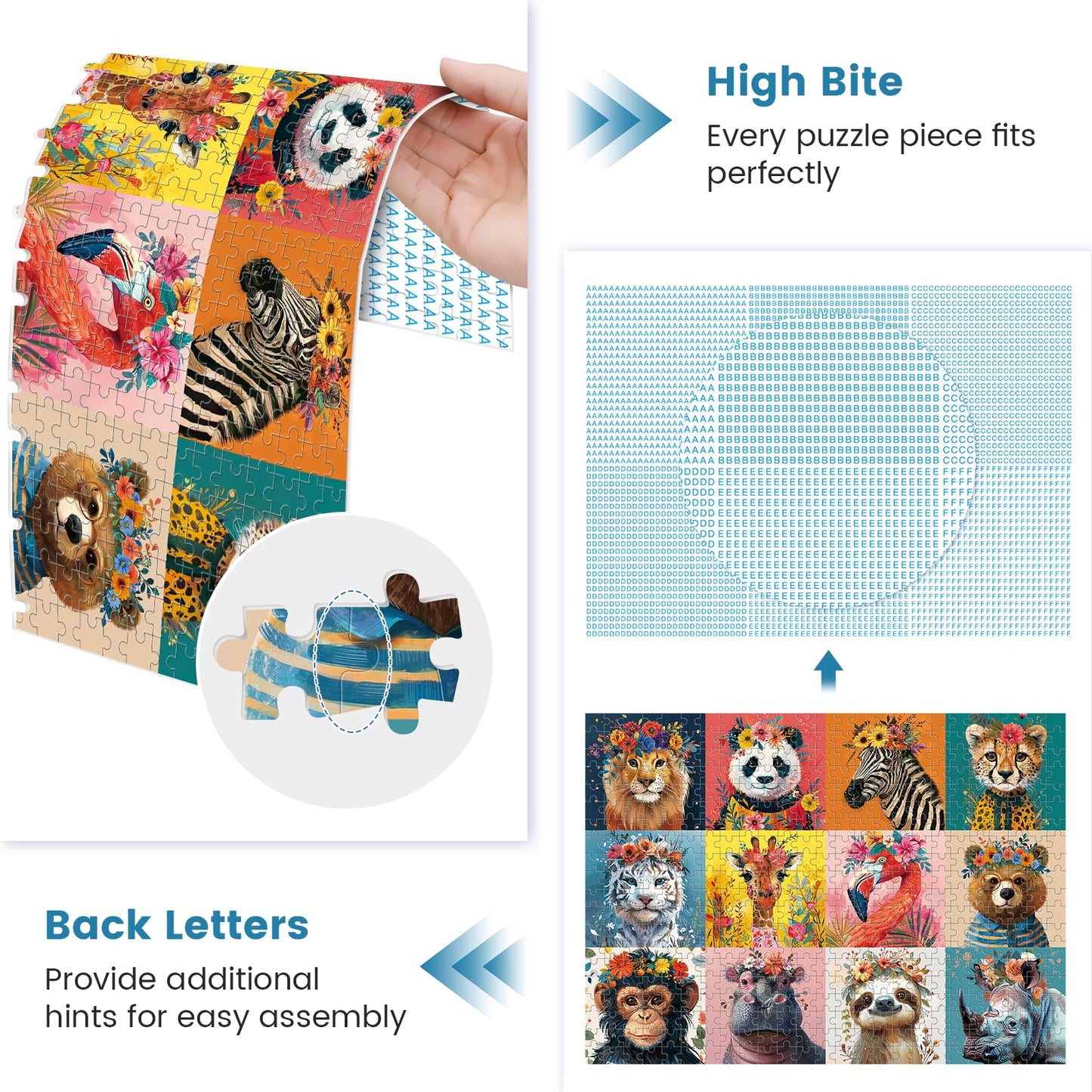 500 Piece Puzzles For Adults,Beautiful Wild Animals Jigsaw Puzzle For Adults Kids Seniors,Recycled Cardboard Dogs Puzzle 500 Piece,Family Activity Great Gift For Family Friends 20.5 * 15 Inch