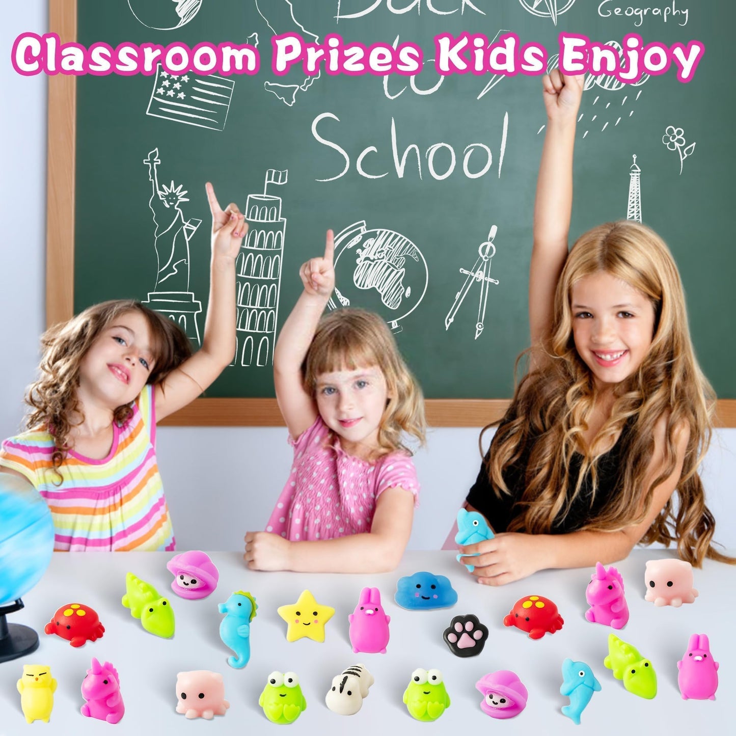 Valentines Day Cards For Kids School 28 Pcs Mochi Squeeze Toys Set For Classroom Prizes Party Squishies Bulk Stress Relief Rando