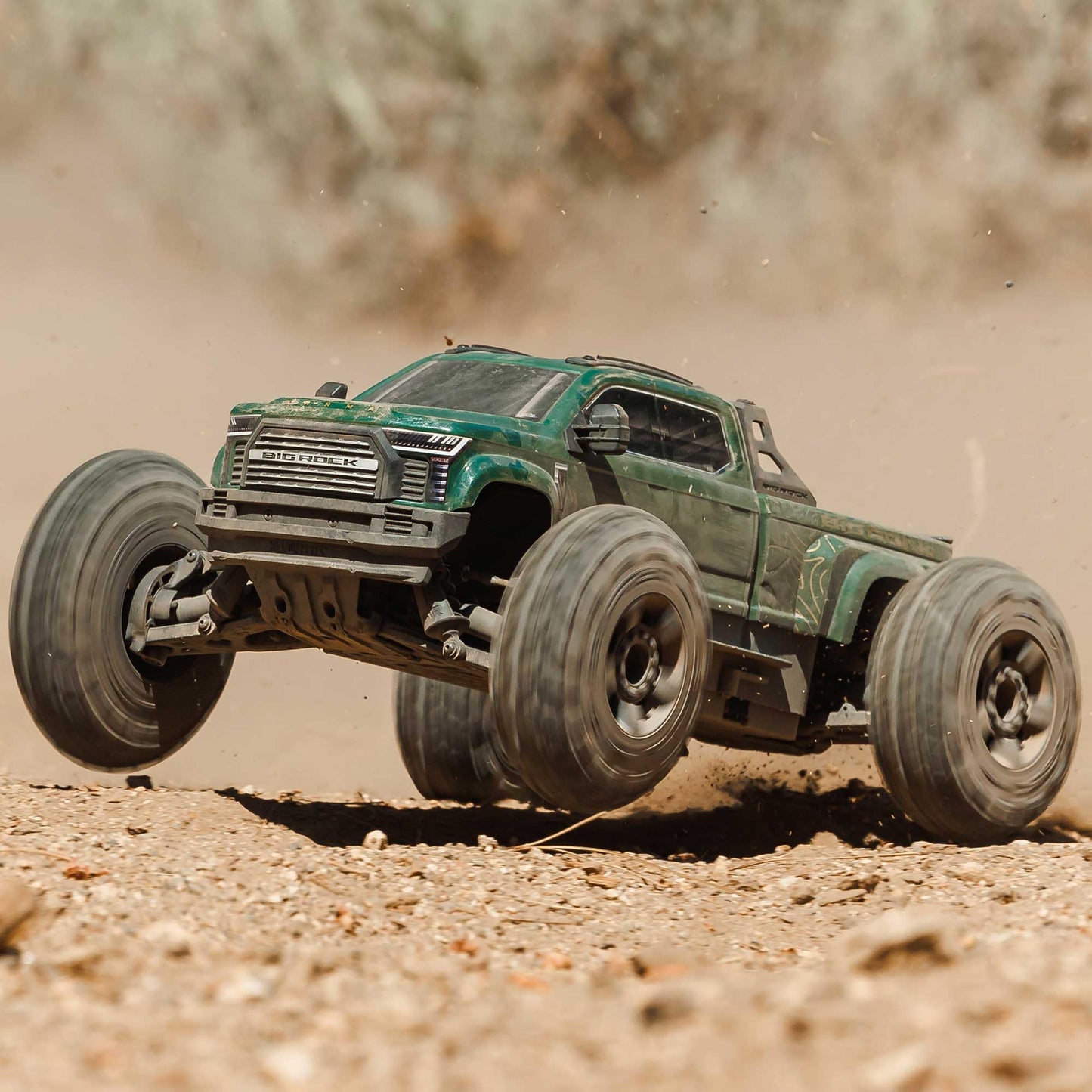 Arrma 1/10 Big Rock 4X4 223S Blx Brushless Street Truck Rtr With Dsc, (Green), Ara4312V4T2
