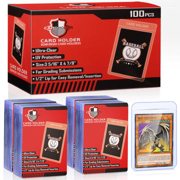 Kitoyz Semi Rigid Card Holder For Trading Cards, Penny Card Sleeves With 1/2 Lip Baseball Card Protector For Psa, Sgc, Bgs, Csg