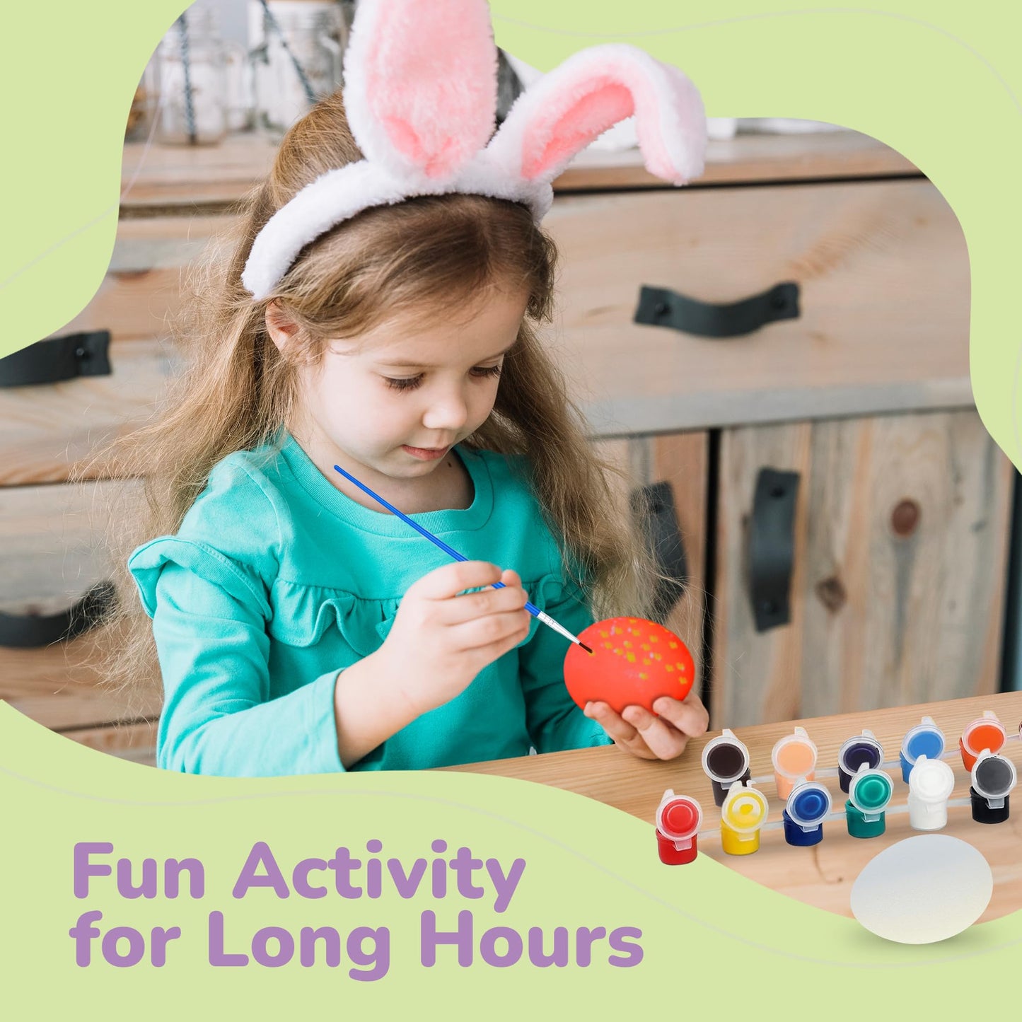 Artcreativity Easter Squishy Egg Painting Kit - 6 Pcs - Egg Decorating Set - Stress Relief Anxiety Craft Toy Gifts For Easter Ba