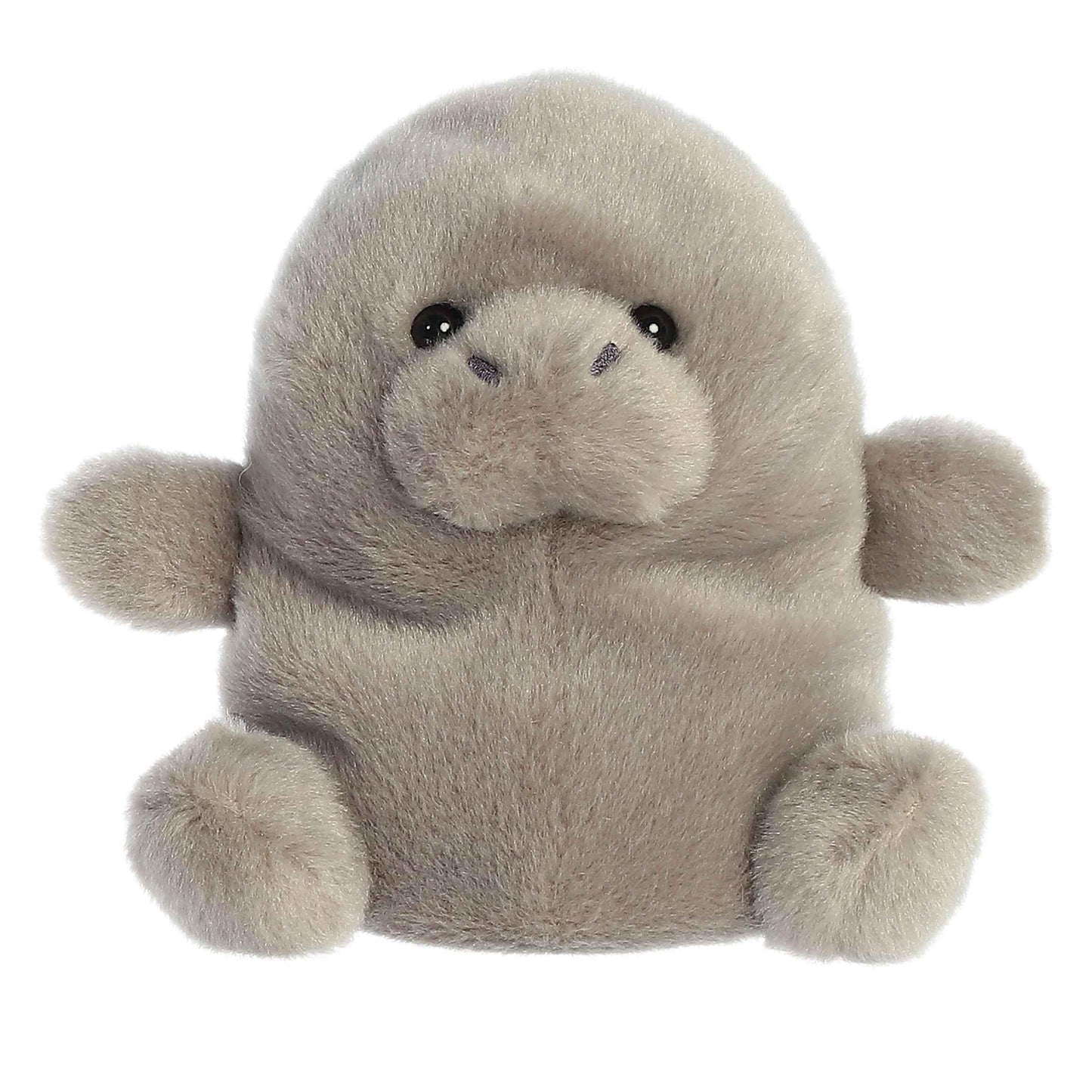 Aurora Adorable Palm Pals Blubs Manatee Stuffed Animal - Pocket-Sized Play - Collectable Fun - Gray 5 Inches