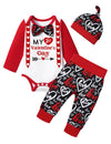 Wiqi Baby Boy Valentines Day Outfit My First Valentines Day Baby Boy Outfit 9 Months Baby Valentines Day Outfit Boy Red Long Sle