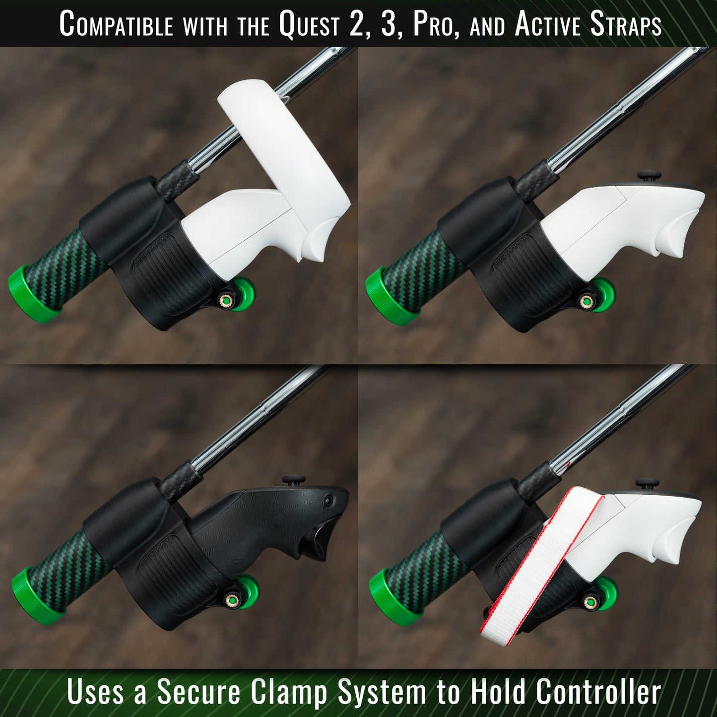 DeadEyeVR DriVR Elite Chrome Golf Club for Meta Quest 2, 3 & Pro - Adjustable Weighted Grip for Realistic VR Golf Simulation