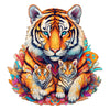 Woodemon Wooden Puzzles For Adults, Tiger Family (L-270Pcs) Wooden Jigsaw Puzzles Kids, 13 * 13.8In Unique Shaped Animal Wood Puzzles Adults, Xmas Christmas Puzzle Birthday Gift Family Puzzles Game