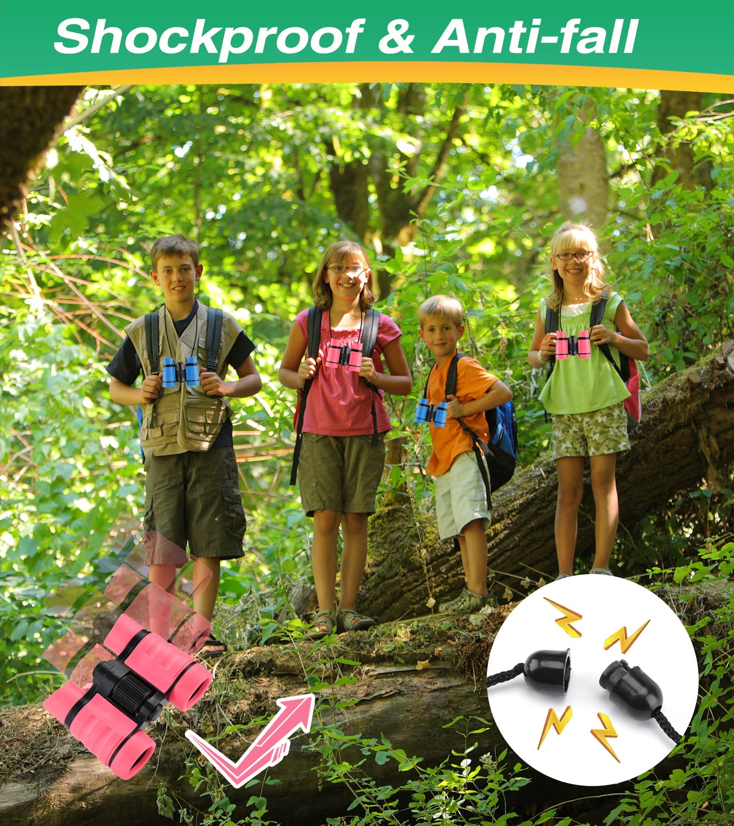 Binoculars For Kids, Kids Binoculars For 3-12 Years Boys And Girls Valentines Day Gifts For Kids Toy Binoculars For Bird Watchin