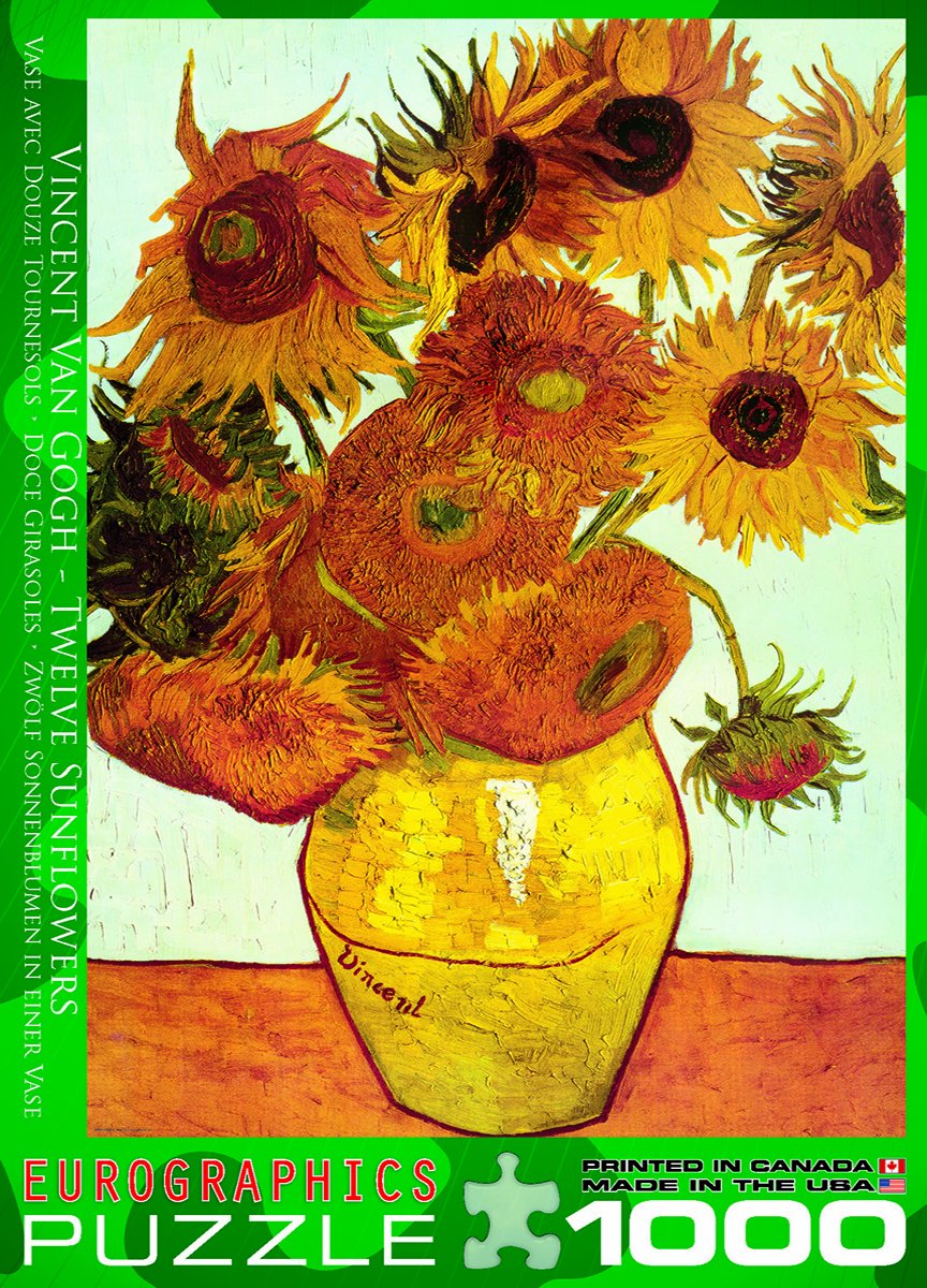 Eurographics Twelve Sunflowers By Van Gogh 1000-Piece Puzzle