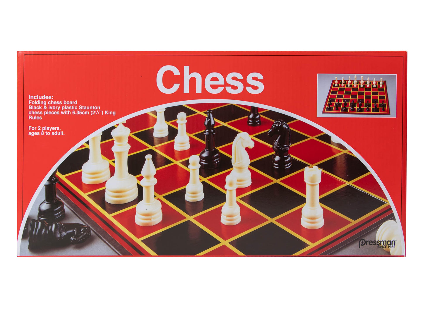 Pressman Chess - With Folding Board And Full Size Chess Pieces