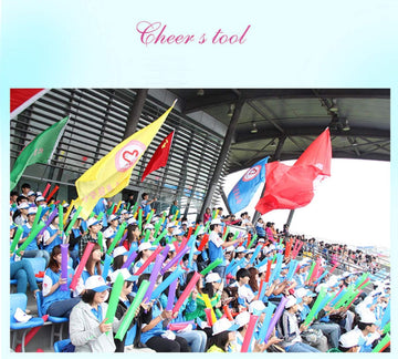 Hooshing 40Pcs Bam Bam Thunder Sticks Royal Blue Cheerleading Plastic Clap Hands Outfit Inflatable Noisemakers For Cheering Bask