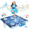 Skycomet Dance Mat, Ice And Snow 6-Button Princess Dance Mat For Kids Ages 4-8, Bluetooth Music Control, 13 Built-In Music, 6 Ga