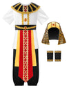 Relibeauty Egyptian Costume Kids Boys Halloween Pharaoh Costume For Boys, 140 Black