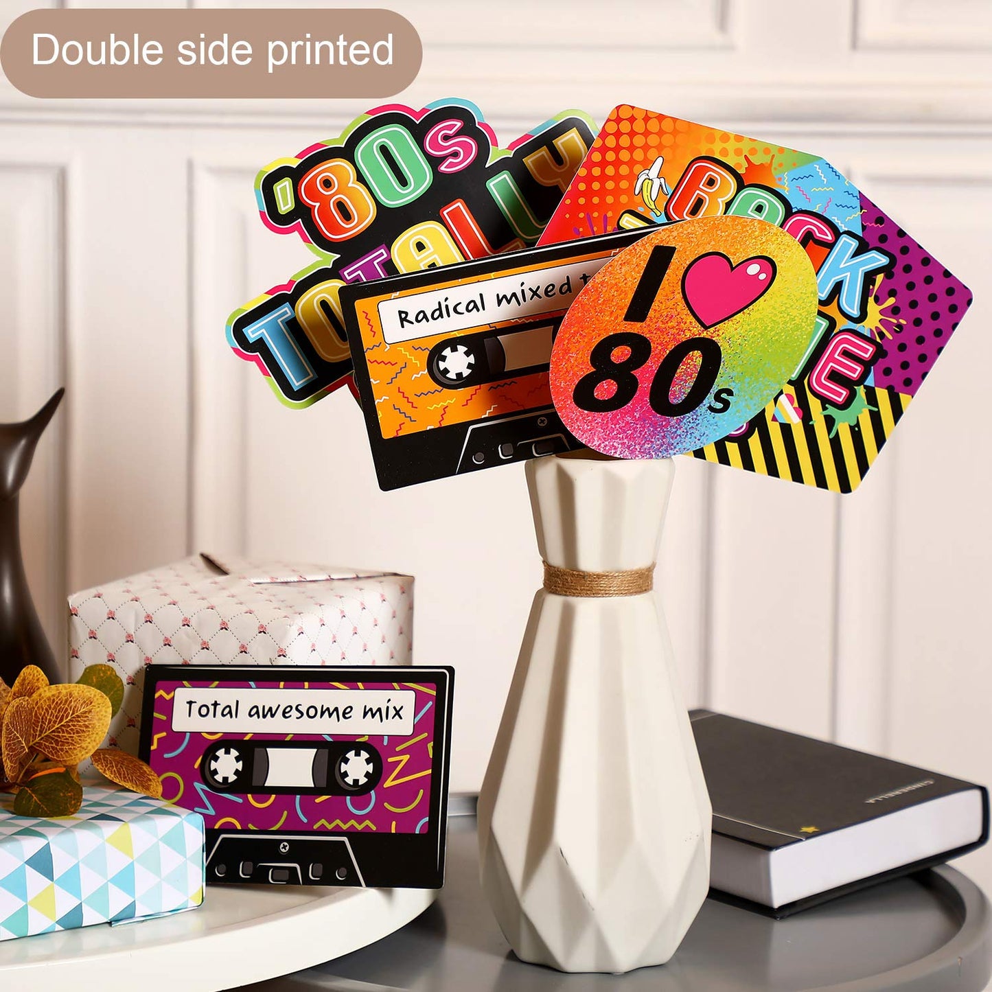 24 Pieces 80'S Retro Decorations 1980'S Centerpiece Sticks Baby Shower Or Birthday Party Centerpiece Sticks Table Toppers Photo Booth Props