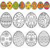 TaoBary 80 Pcs Easter Color Your Own Eggs Favors DIY Coloring Craft Kit Egg Basket Stuffer Gifts for Easter Party Favors Supplie
