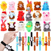 Leyndo 30 Pcs Stuffed Animal Slap Bracelet for Kids Cute Animal Slap Bracelets Stuffed Animal Bracelets Bulk Slap Bracelet Plush