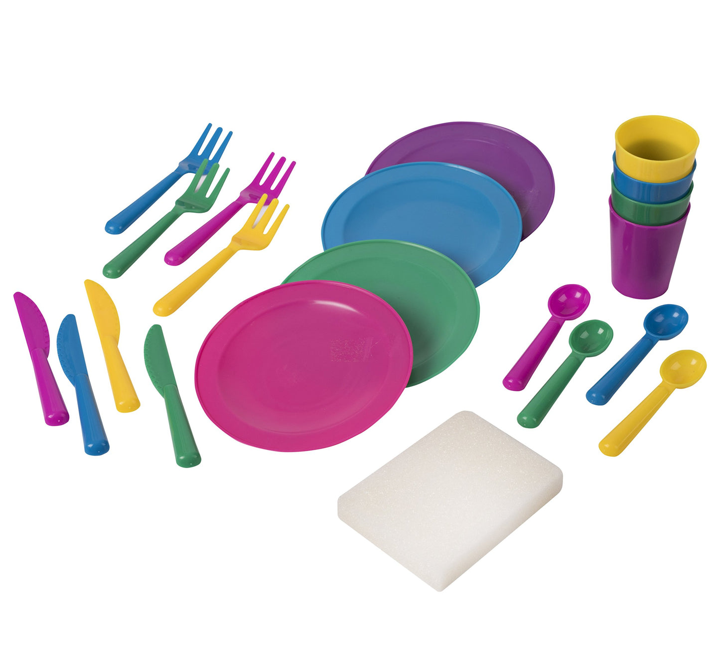 Big Mos Toys Pretend Play Dishes Playset - Little Chef Kitchen Set, Kids Cooking Serving Dishes - Play Cups, Pans, Cutlery, Ladl