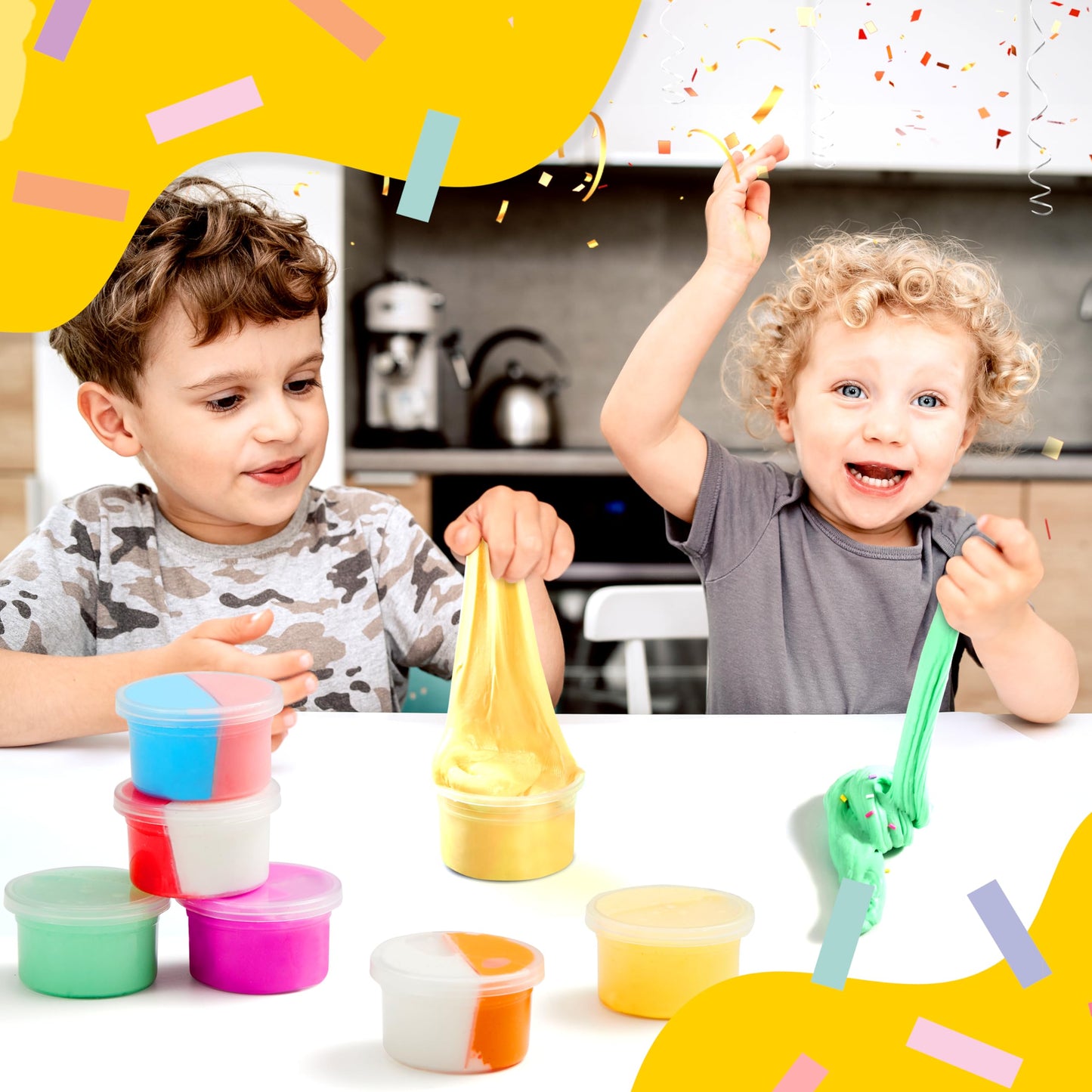 Joyin Butter Slime Party Favors, 6 Pack Soft, Non-Sticky, Mess-Free, Stress Relief Slime Bulk For Classroom Reward, Birthday Toys Gifts For Kids Holiday Party Supplies