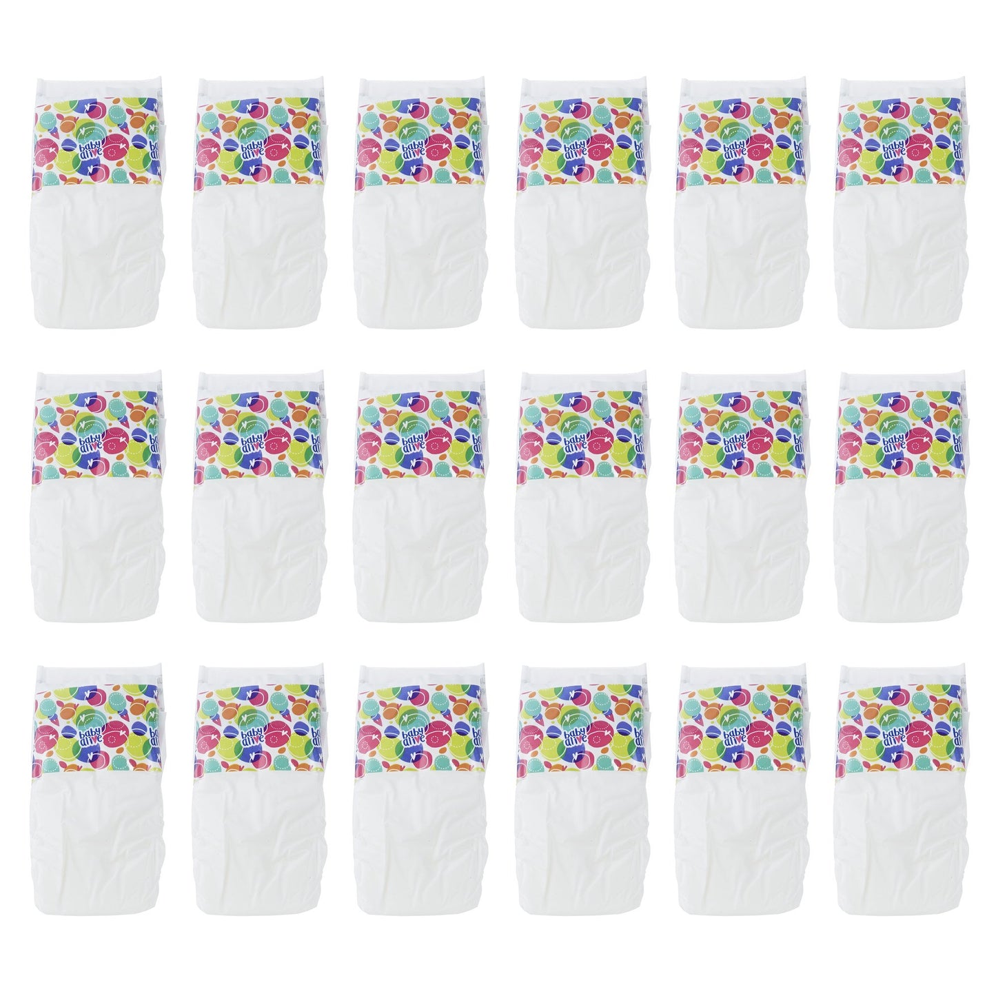 Baby Alive Diapers Refill Pack, 18-Count - Essential Baby Supplies for Doll Care