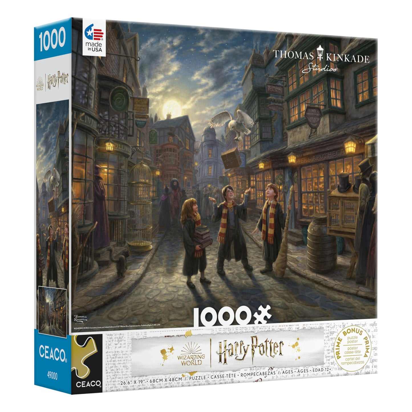 Ceaco - Thomas Kinkade - Harry Potter - Wizarding World - Diagon Alley - 1000 Piece Jigsaw Puzzle