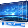 Biouai Mtg Playmat For Magic The Gathering Play Mat, Stitched Playing Mat With Tube Case For Mtg Card Game Playing (Blue Starry)