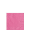 Amscan Beverage Napkins, 5' X 5', Bright Pink