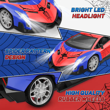 Vigamen Spider Remote Control Car for Boys 4-7 8-12, Fast RC Car Toy with Light & Controller, Hobby Race Car Toys for 4 5 6 7 8