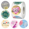 Easykart Labels 500 Happy Birthday Stickers, 6 Unique Foiling Designs, Birthday Stickers For Kids, Birthday Party Decoration, 1.