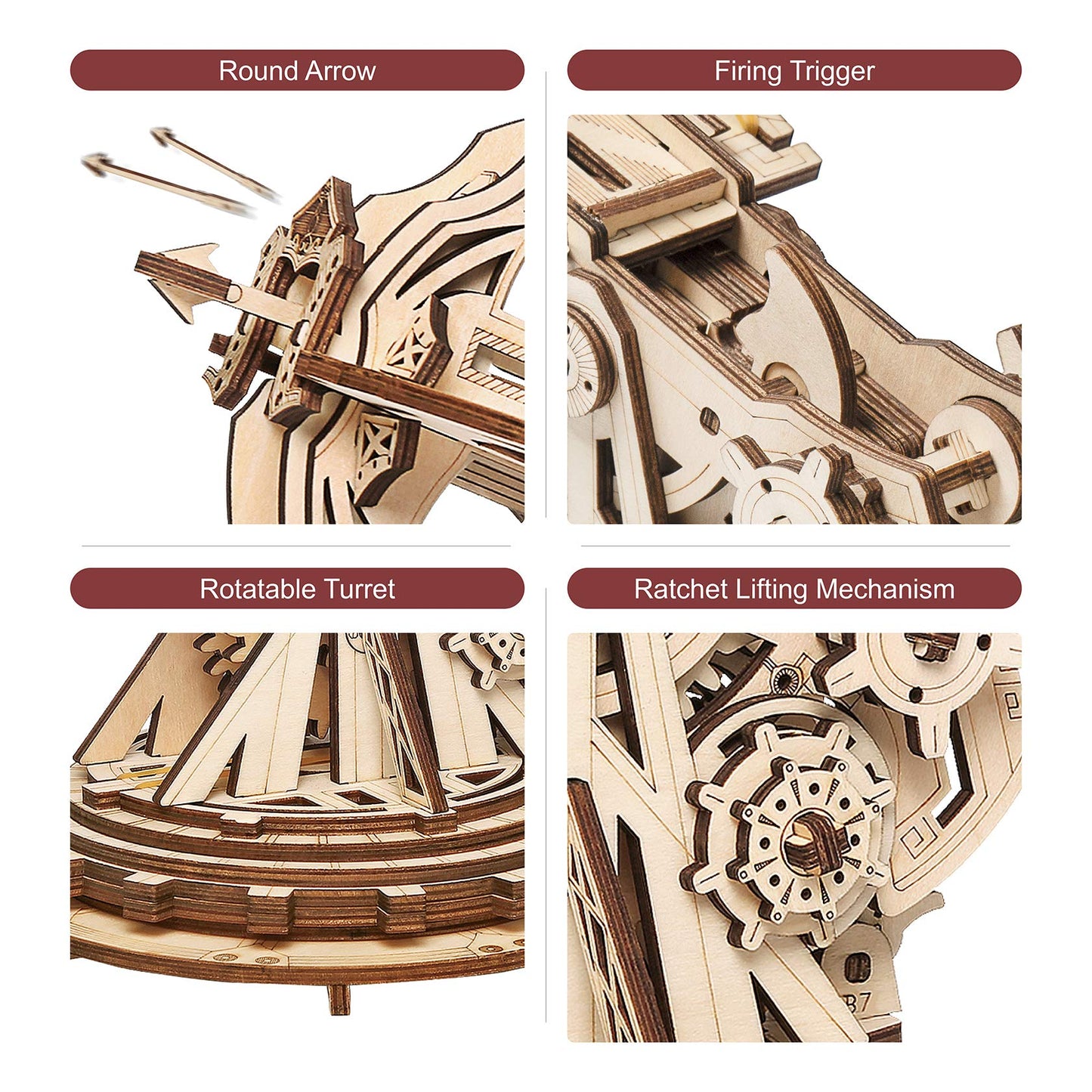 Rowood 3D Puzzles For Adults Teens, Diy Catapult Mechanical Wooden Model Kits To Build, Birthday Christmas Gift Choice