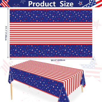 4 Pack Patriotic Tablecloth 4Th Of July Tablecloth Patriotic Decorations American Flag Party Table Cloth Patriotic Themed Party