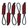 Bubbasgaragetv - Large Heavy Duty Paracord Zipper Pulls (Red)
