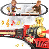 Hot Bee Christmas Train Set,Train Set For Toddlers 2-4,Christmas Train Sets For Around The Tree,Steam Locomotive With Lights,Sounds,And Spray,Easy Setup Train Toy,Perfect Train Set For Kids Ages 4-8
