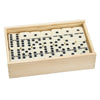 Premium Set Of 55 Double Nine Dominoes With Wood Case, Brown