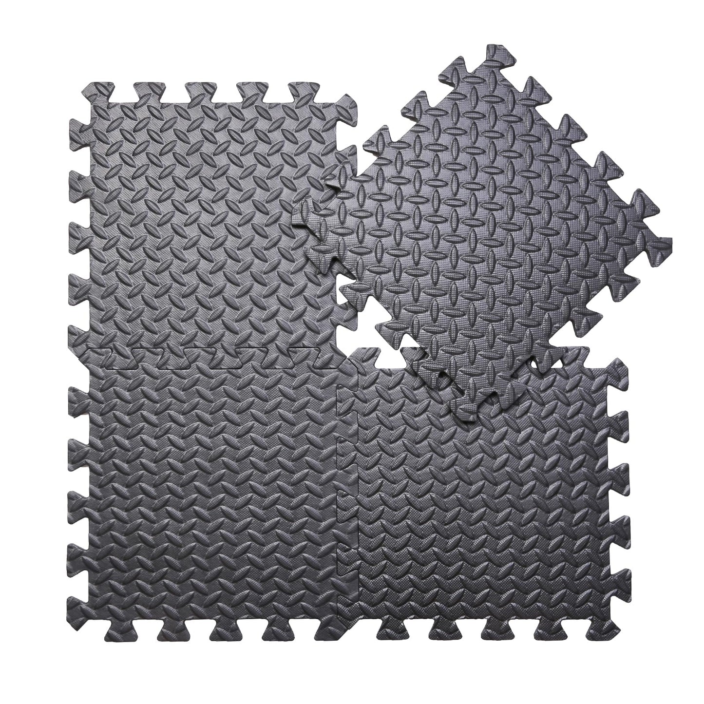 Coolcandy Eva Foam Square Kids Play Mat, 16 Tiles Colorful, 0.4'' Thickened Interlocking Foam Floor Tiles