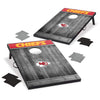 Wild Sports 2'x3' MDF Wood NFL Cornhole Set - Grey Wood Design - Convenient Carry Handles and 8 enhanced Bean Bags - Great for Tailgate Parties!