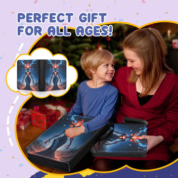 Winsing 9-Pocket Card Binder 3 Ring Trading Card Holder Album 900 Cards Large Zipper Collection Binder - enhanced Card Storage Organizer for Sports Baseball Photocard Football Game Black Sky